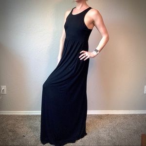 NWT Black Racerback Maxi Dress w/Pockets